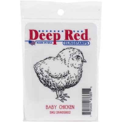 Deep Red Cling Stamp - Baby Chicken